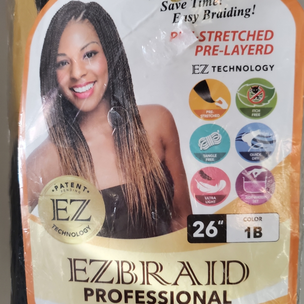 26" easy braid hair color 1B